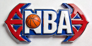 NBA美国职业篮球联赛标志 - 著名的红蓝白配色NBA篮球标志